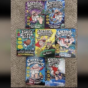Lot Of 7 Captain Underpants Books Scholastic Paperback